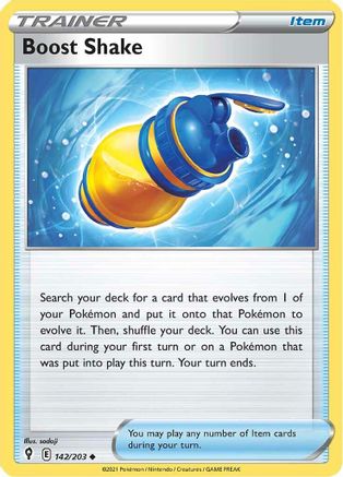 Image of Boost Shake 142/203  SWSH07 Evolving Skies - Uncommon