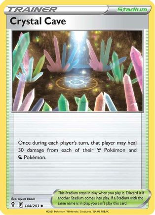 Image of Crystal Cave 144/203  - Reverse Holofoil SWSH07 Evolving Skies - Uncommon