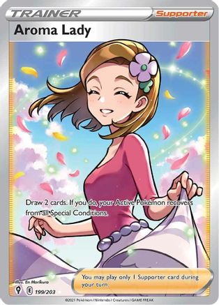Image of Aroma Lady (Full Art) 199/203  - Holofoil SWSH07 Evolving Skies - Ultra Rare