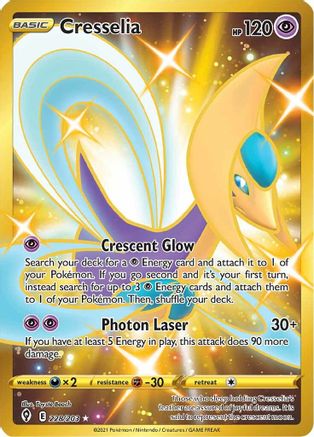 Image of Cresselia (Secret) 228/203  - Holofoil SWSH07 Evolving Skies - Secret Rare