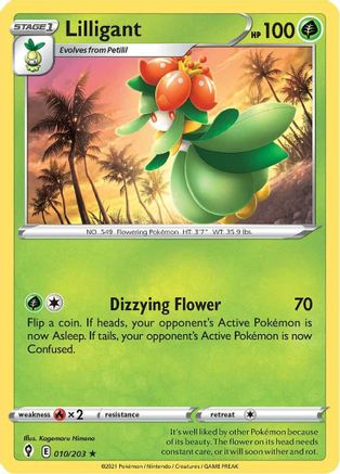 Image of Lilligant 010/203  - Reverse Holofoil SWSH07 Evolving Skies - Rare