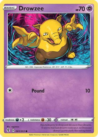 Image of Drowzee 061/203  SWSH07 Evolving Skies - Common