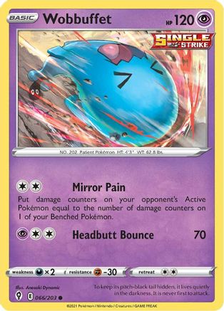 Image of Wobbuffet 066/203  SWSH07 Evolving Skies - Common