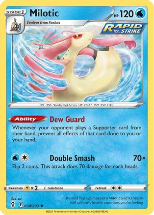 Image of Milotic 038/203  SWSH07 Evolving Skies - Rare