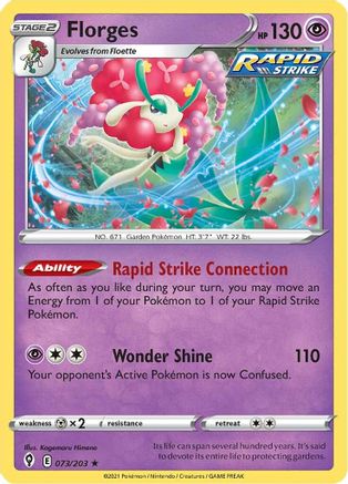 Image of Florges 073/203  - Reverse Holofoil SWSH07 Evolving Skies - Holo Rare