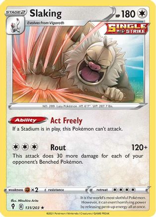 Image of Slaking 131/203  - Holofoil SWSH07 Evolving Skies - Holo Rare