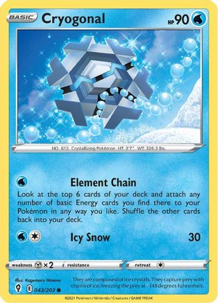 Image of Cryogonal 043/203  SWSH07 Evolving Skies - Common