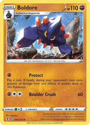 Image of Boldore 087/203  SWSH07 Evolving Skies - Uncommon