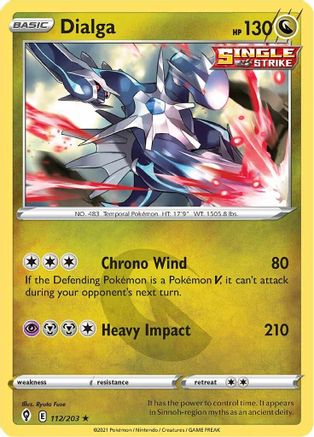 Image of Dialga 112/203  - Reverse Holofoil SWSH07 Evolving Skies - Holo Rare