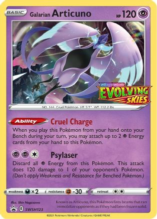 Image of Galarian Articuno SWSH123  - Holofoil SWSH Sword & Shield Promo Cards - Promo