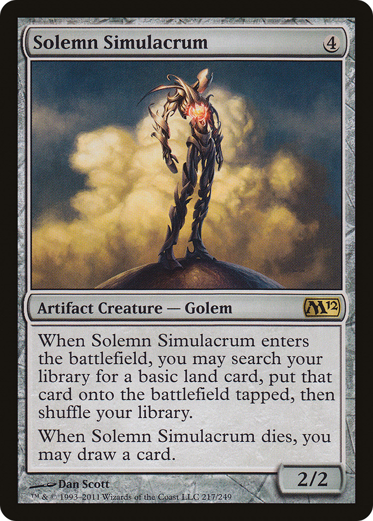 Image of Solemn Simulacrum (M12-217) - Magic 2012 Foil