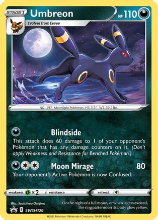 Image of Umbreon SWSH129  - Holofoil SWSH Sword & Shield Promo Cards - Promo