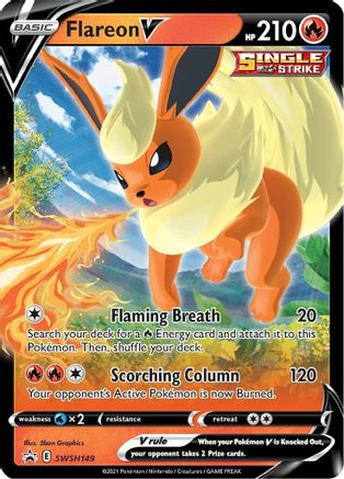Image of Flareon V SWSH149  - Holofoil SWSH Sword & Shield Promo Cards - Promo