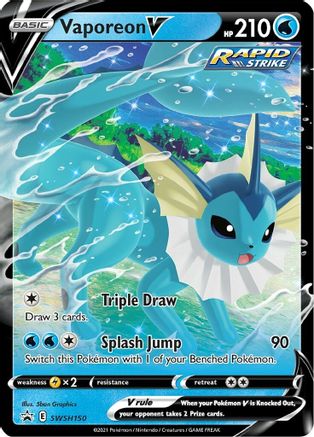 Image of Vaporeon V SWSH150  - Holofoil SWSH Sword & Shield Promo Cards - Promo