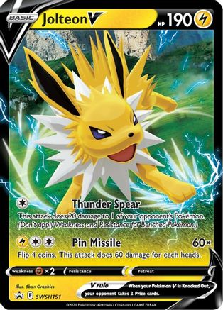 Image of Jolteon V SWSH151  - Holofoil SWSH Sword & Shield Promo Cards - Promo