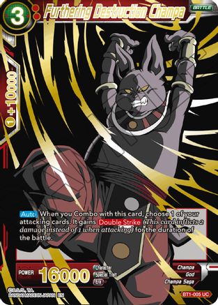 Image of Furthering Destruction Champa (Alternate Art) (BT1-005) - Special Anniversary Set 2021 Foil