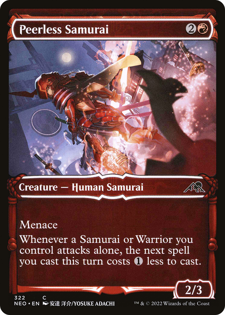 Image of Peerless Samurai (Showcase) (NEO-322) - Kamigawa: Neon Dynasty: (Showcase)