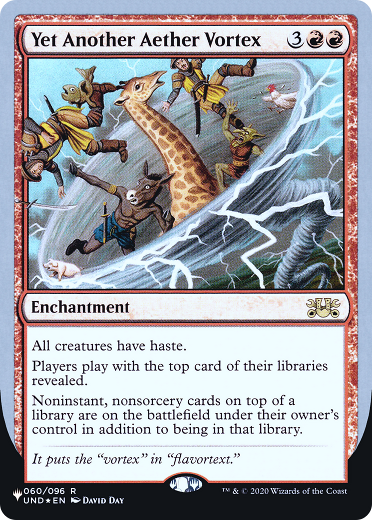 Image of Yet Another Aether Vortex (LIST-060/096) - The List (Unfinity Foil Edition) Foil