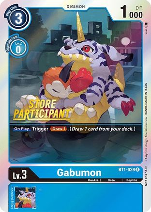 Image of Gabumon - BT1-029 (Store Participant) (BT1-029) - Release Special Booster 1.0 Foil