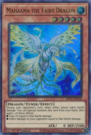 Image of Mahaama the Fairy Dragon (MP21-EN218) - 2021 Tin of Ancient Battles 1st Edition