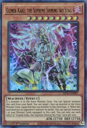 Image of Gizmek Kaku, the Supreme Shining Sky Stag (MP21-EN007) - 2021 Tin of Ancient Battles 1st Edition