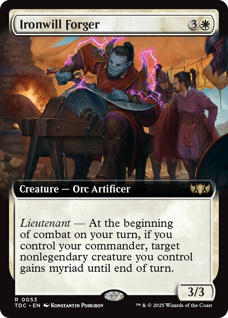 Image of Ironwill Forger (Extended Art) (TDC-053) - Commander: Tarkir: Dragonstorm: (Extended Art)