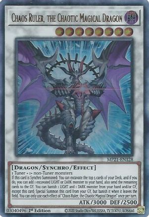Image of Chaos Ruler, the Chaotic Magical Dragon (MP21-EN128) - 2021 Tin of Ancient Battles 1st Edition