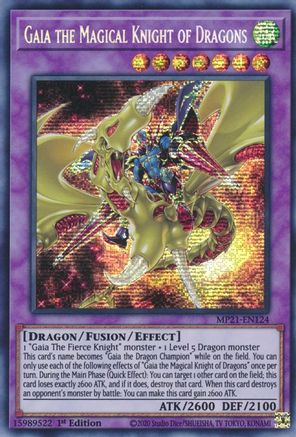 Image of Gaia the Magical Knight of Dragons (MP21-EN124) - 2021 Tin of Ancient Battles 1st Edition