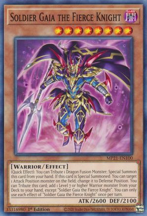 Image of Soldier Gaia The Fierce Knight (MP21-EN100) - 2021 Tin of Ancient Battles 1st Edition