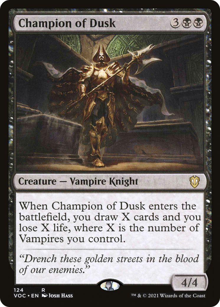 Image of Champion of Dusk (VOC-124) - Crimson Vow Commander