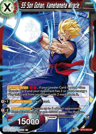 Image of SS Son Gohan, Kamehameha Miracle (BT15-003) - Saiyan Showdown Foil