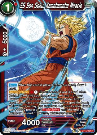 Image of SS Son Goku, Kamehameha Miracle (BT15-007) - Saiyan Showdown