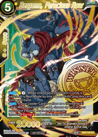 Image of Bergamo, Ferocious Roar (Alternate Art Set 2021 Vol. 3) (DB2-108) - Tournament Promotion Cards Foil