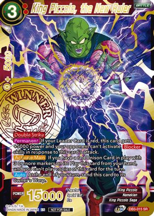 Image of King Piccolo, the New Ruler (Alternate Art Set 2021 Vol. 3) (DB3-015) - Tournament Promotion Cards Foil
