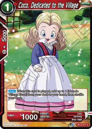 Image of Coco, Dedicated to the Village (BT15-017) - Saiyan Showdown Foil