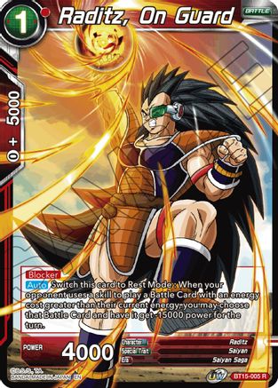 Image of Raditz, On Guard (BT15-005) - Saiyan Showdown Foil