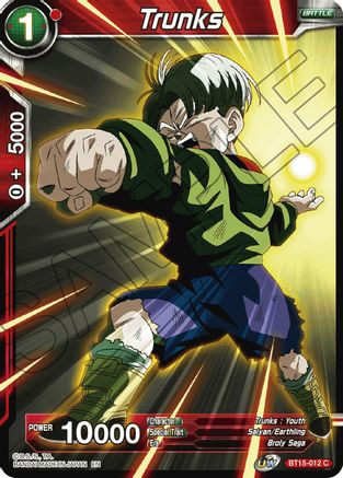 Image of Trunks (BT15-012) - Saiyan Showdown Foil