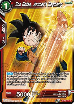 Image of Son Goten, Journey's Beginning (BT15-011) - Saiyan Showdown