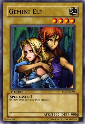 Image of Gemini Elf (SD6-EN004) - Structure Deck: Spellcaster's Judgment 1st Edition