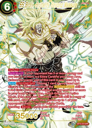 Image of SS Broly, Brutality Beyond Measure (SPR) (BT15-019) - Saiyan Showdown Foil
