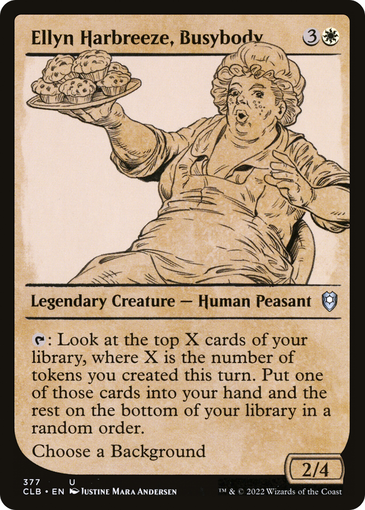 Image of Ellyn Harbreeze, Busybody (Showcase) (CLB-377) - Commander Legends: Battle for Baldur's Gate: (Showcase) Foil