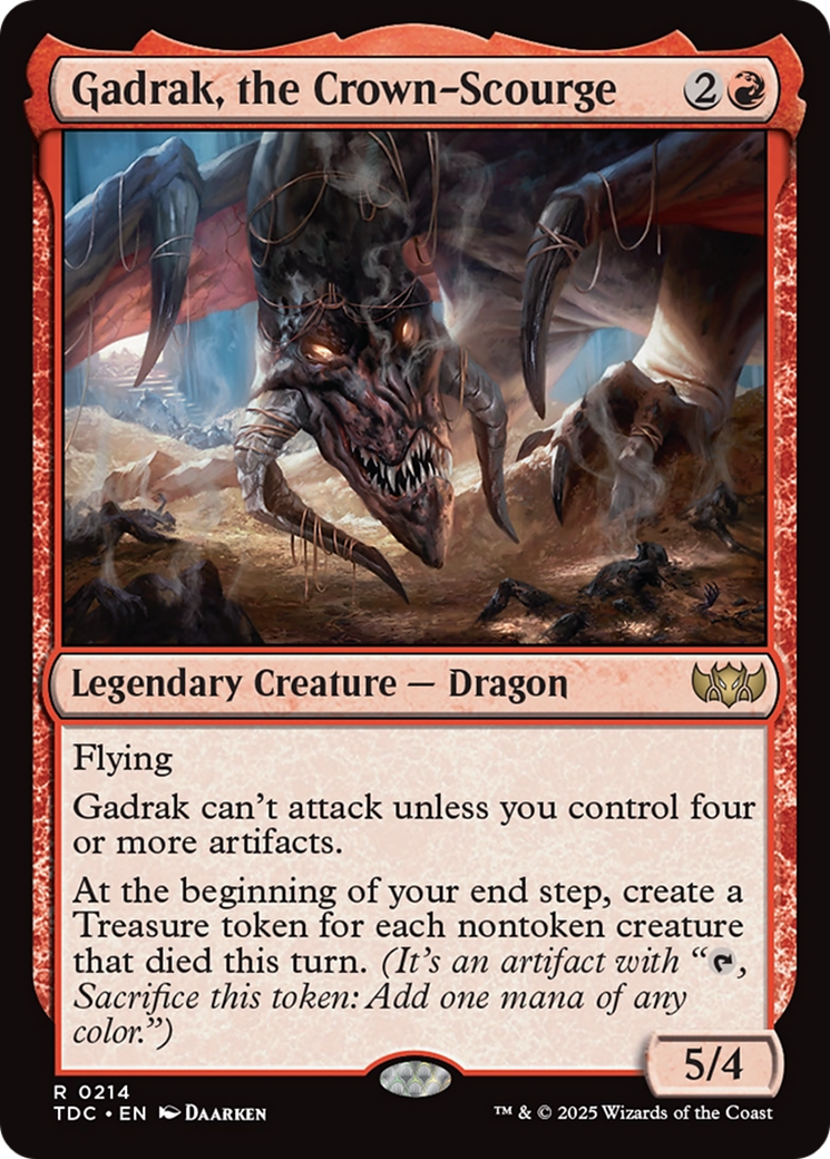 Image of Gadrak, the Crown-Scourge (TDC-214) - Commander: Tarkir: Dragonstorm