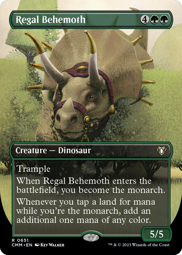 Image of Regal Behemoth (Borderless) (CMM-651) - Commander Masters (Borderless) Foil