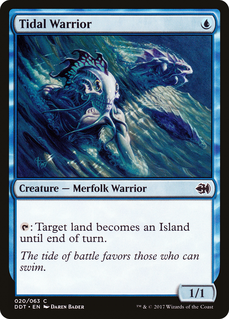 Image of Tidal Warrior (DDT-020) - Duel Decks: Merfolk vs. Goblins