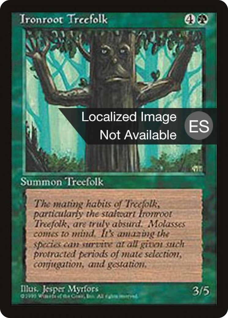 Image of Ironroot Treefolk (4BB-) - Fourth Edition Foreign Black Border