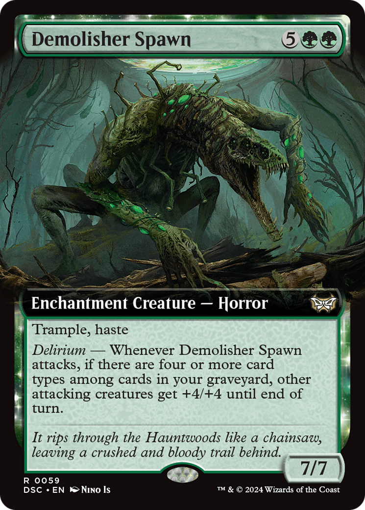 Image of Demolisher Spawn (Extended Art) (DSC-059) - Duskmourn: House of Horror Commander: (Extended Art, enchantment)