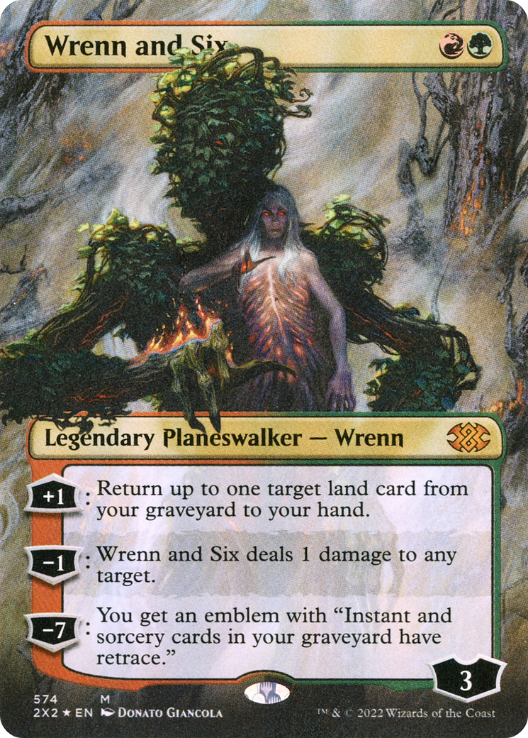 Image of Wrenn and Six (Textured Foil) (2X2-574) - Double Masters 2022 (Borderless) Foil