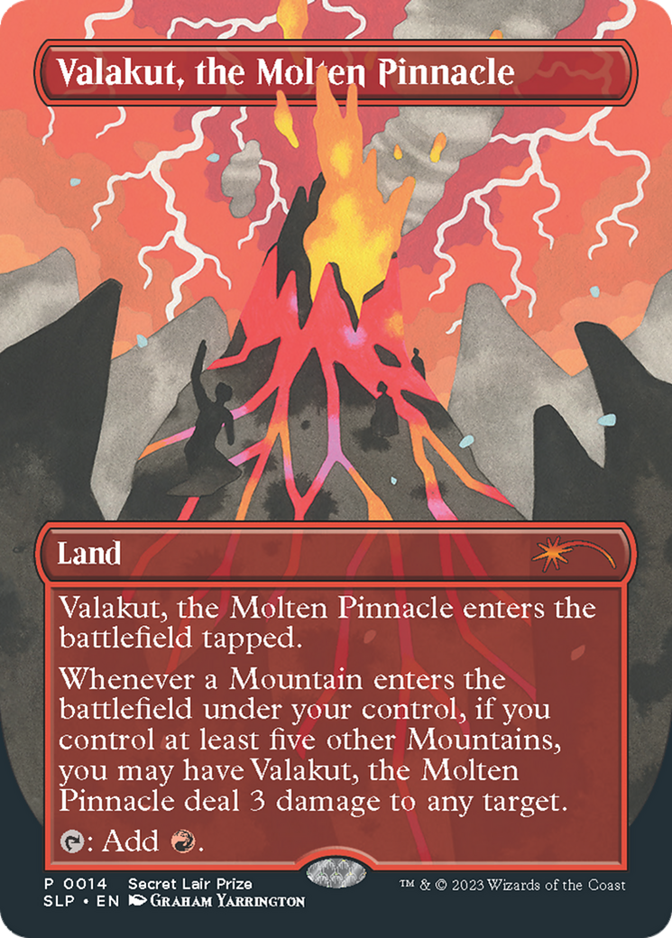 Image of Valakut, the Molten Pinnacle (SLP-014) - Secret Lair Showdown (Borderless)