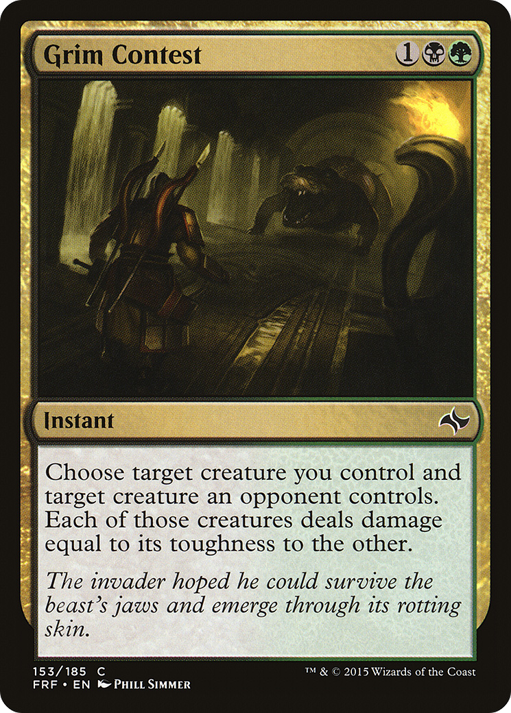Image of Grim Contest (FRF-153) - Fate Reforged Foil