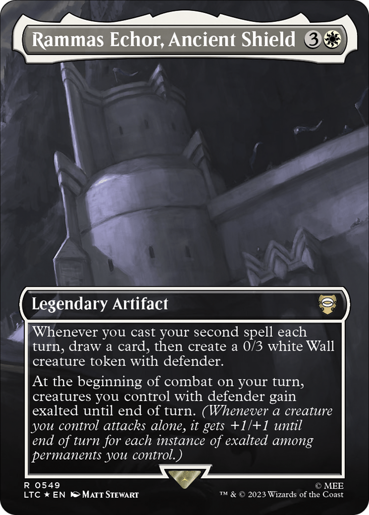 Image of Rammas Echor, Ancient Shield (Borderless) (Surge Foil) (LTC-549) - Tales of Middle-earth Commander (Borderless) Foil